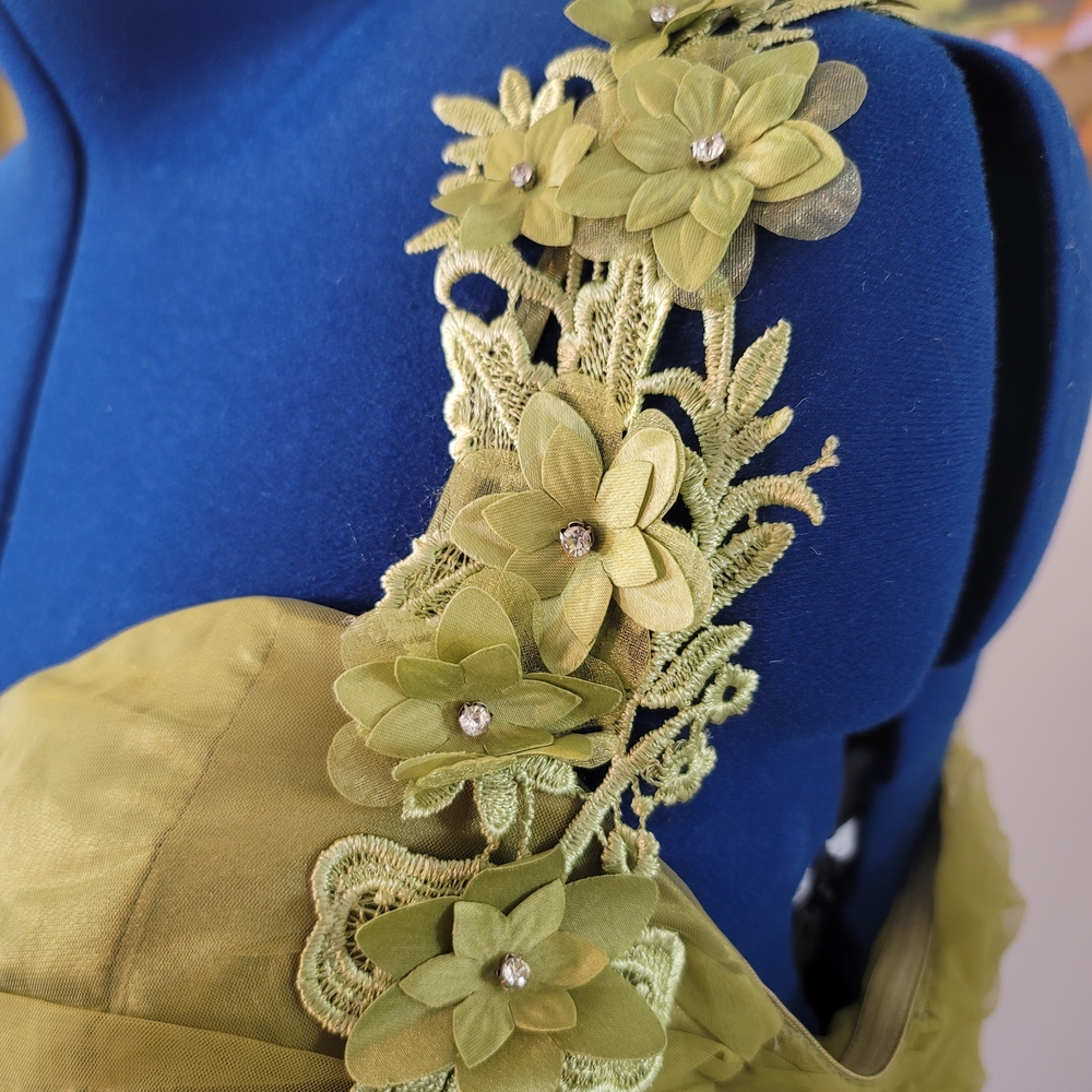 Faereisty NWOT Chartreuse Ballgown Corset Size 2XL - Picture 6 of 8